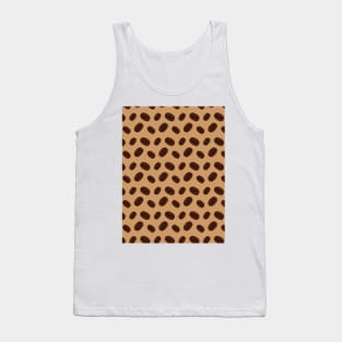 Cool Brown Coffee beans pattern Tank Top